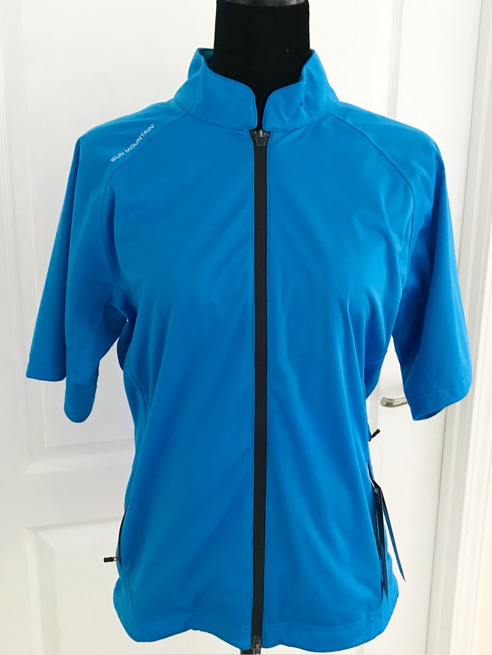 Sun Mountain Royal Blue Rainflex Short Sleeve Athletic/Golf  Waterproof Jacket,S